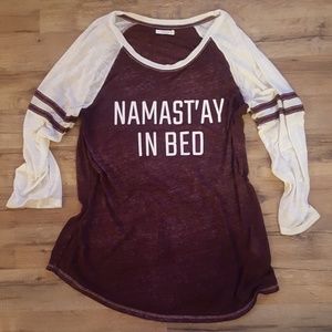Namastay in Bed Baseball Tee